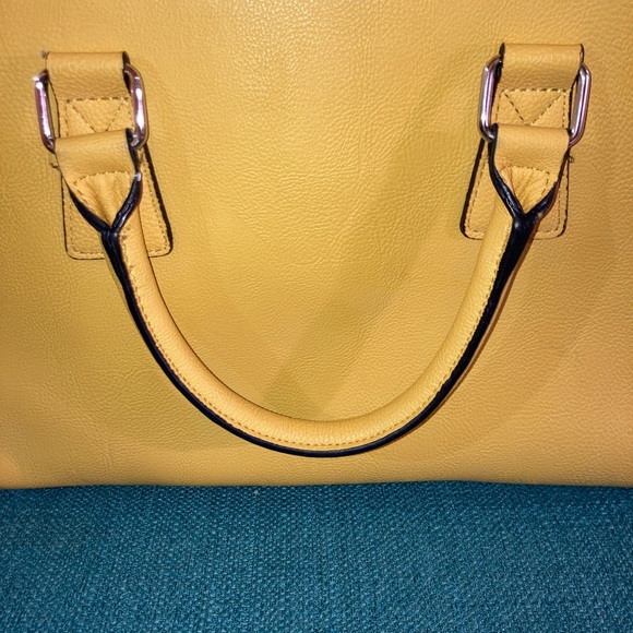 Betsey Johnson Yellow Satchel with Structured Design - Picture 10 of 13